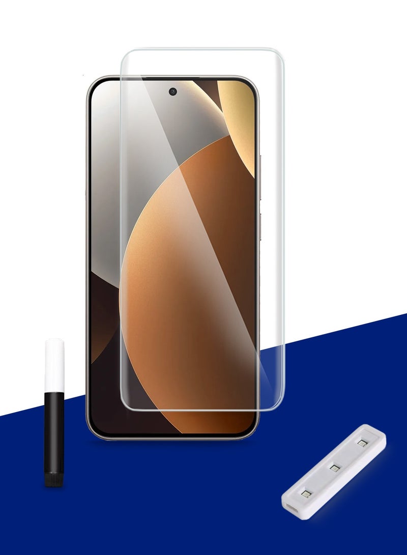 Wtech Xiaomi Redmi Note 15 Pro 5G 2025 Premium Curved Edges UV Full Glue Full Cover Tempered Glass Screen Protector (MSGUCN) - Clear - Image 1